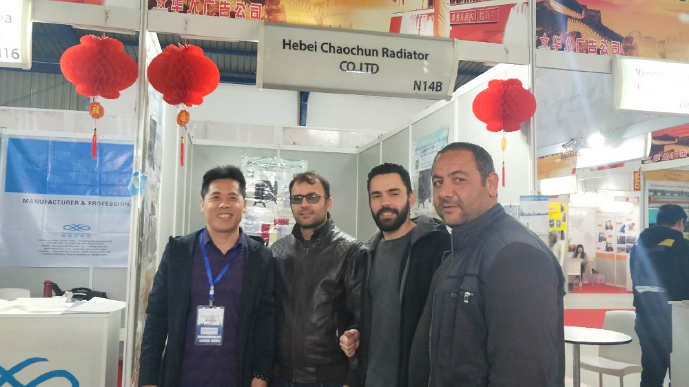 公司參加展會(huì)與國(guó)外客戶(hù)親切交談